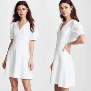 Rebecca Taylor Textured V-Neck Flares Sheath Dress Size 6